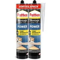 Pattex Montagekleber Montagekleber Power, (Set), hohe Anfangshaftung, überstreichbar