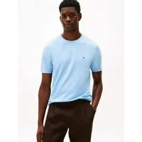 Tommy Hilfiger T-Shirt ESSENTIAL REGULAR FIT SOLID mit Stickerei unifarben, casual, Baumwolle, Rundhals