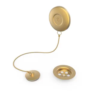 Tres Flachablauf mit Kette und Stopfen für Waschbecken, Bidet und Spüle , 03474501OM 03474501OM