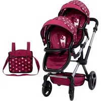 Bayer Puppen-Zwillingsbuggy Xeo Twin, mit Wickeltasche