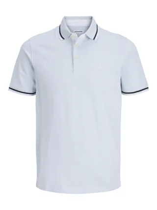 JACK&JONES - JJEPAULOS POLO SS NOOS Celestial Blue - Gr. - XXL