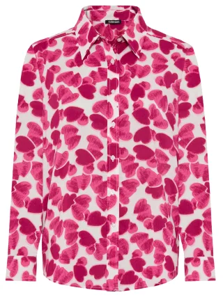 Olsen - Blouse Woven Long Sleeves electric fuchsia - Gr. - 42