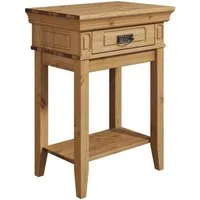 OTTO home Nachttisch Vinales, Konsolentisch, Beistelltisch ideal für Boxspringbetten, Aus massiver Kiefer, mit Fräsungen