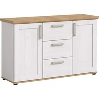 Home affaire Sideboard Cosenza, Cosenza Sideboard 129 cm, 2 Türen, 4 Fächer, Sideboard, Wohnzimmer