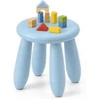 relaxdays Kinderhocker Sitzhocker für Kleinkinder, blau