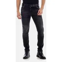 Cipo & Baxx Slim-fit-Jeans Jeans mit Nietendetails, CD-426
