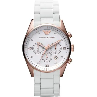 Emporio Armani AR5919 Herren Sportivo Uhr Weiß