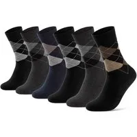 sockenkauf24 Basicsocken 6 Paar Damen & Herren Socken Kariert Karo Baumwolle (6-Paar, 39-42) mit Komfortbund ohne Naht - 25349 WP