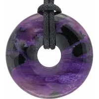 Lebensquelle Plus Kettenanhänger Charoit Donut, 30 mm Anhänger + Baumwollband