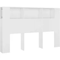 vidaXL Kopfteil, Bett Kopfteil mit Ablagen Weiß 160x18,5x104,5 cm