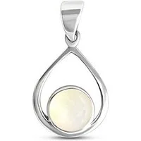 ALEXANDER YORK Kettenanhänger MUSCHELPERLMUTT weiß, 925 Sterling Silber