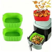 Agger Silikonform Silikon-Backformen für Heißluftfritteuse, 2er-Set, Hitzebeständige Airfryer-Backformen für Küche & Backen