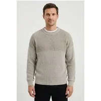 BOSS ORANGE Strickpullover Kartney Rundhalsausschnitt, Regular Fit, Strukturstrick mit Farbverlauf