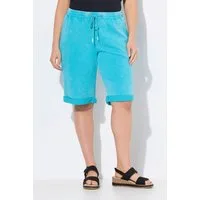 Ulla Popken Jeansshorts Sweat-Shorts Mary weites Bein Vintage-Look
