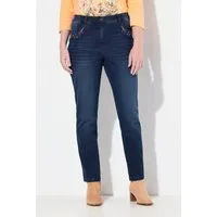 Ulla Popken Regular-fit-Jeans Jeans Mia Stickerei Komfortbund Stretchdenim