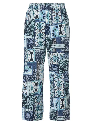 VIA APPIA DUE - Gemusterte 7/8-Hose blau - Gr. - 50