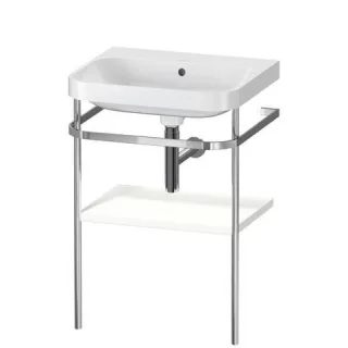 Duravit Happy D.2 Plus c-shaped Set mit Metallkonsole Weiß Supermatt 575x490x850 mm - HP4835N8484 HP4835N8484