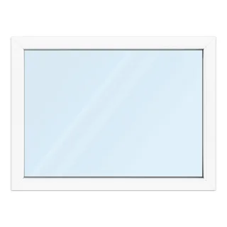 Fenster 120x90 cm, Kunststoff Profil aluplast IDEAL® 4000, Weiß, 1200x900 mm, einteilig festverglast, 2-fach Verglasung, individuell konfigurieren