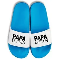 Youth Designz Herren Badelatschen "Papa Letten" Fun-Print lustig Geschenk Statement Badeschuh mit witzigen Aufdruck für Männer Väter Papa