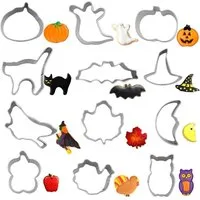 LuxusKollektion Ausstechform Ausstechformen 12er Edelstahl Kürbis Fledermaus Mini Halloween