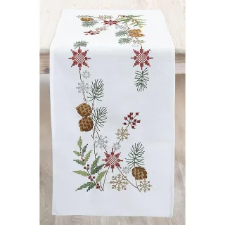 Stickläufer "Weihnachtszeit/Winterzeit"
