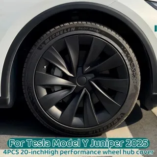 4PCS 20 Inch Wheel Cap For Tesla Model Y Juniper 2025 Automobile Performance Replacement Wheel Hubcap Full Rim Cover Acc