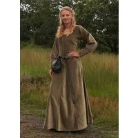 Battle Merchant Ritter-Kostüm Spätmittelalter-Kleid Isabell Samt Cotehardie Grün Größe M