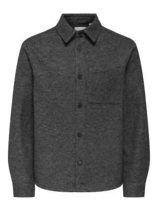 ONLY&SONS - ONSMICAH TWILL OVERSHIRT FRML medium grey melange - Gr. - XL