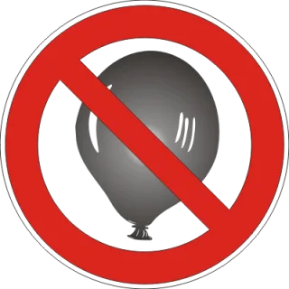 Luftballon Verbot Aufkleber