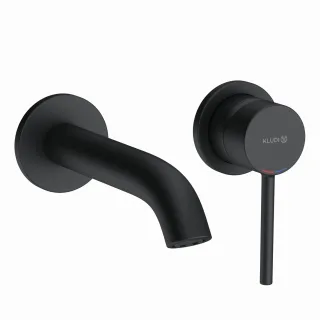 Kludi BOZZ WT-2LOCH-WAND-EHM Ausladung 180 MM schwarzmatt, 382443976 382443976