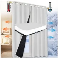 Jibenhome Vorhang Schlafzimmer Vorhänge Blickdicht, Thermogardinen Kälteschutz (2 St), Winter Verdunklungsvorhänge Ösen Thermal Wärmeisolierend