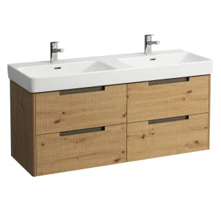LAUFEN Waschtischunterschrank JUNA 446x1269x515 4 Schubl m. Griffmulde f.WT H814968 wildeiche, H4115 H4115541092671