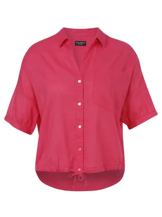VIA APPIA DUE - Bluse Hemdkragen 1/2 Arm überschnittene Schulter flamingo - Gr. - 52