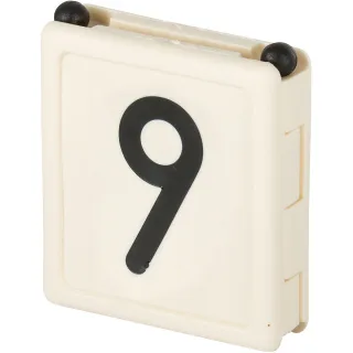 Kerbl Halsbandnummer DUO, 1-stellig 6er Pack weiß - 209429