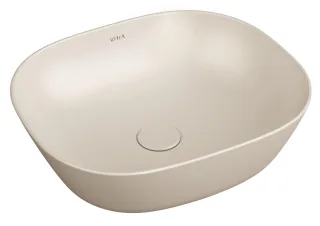 VitrA Plural Aufsatzschale flach rechteckig 45 x 38 x 14 cm Sandbeige Matt,7810B422-0016 7810B422-0016