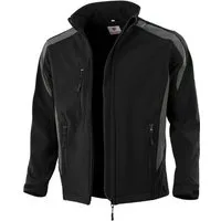 Qualitex Workwear Softshelljacke wasserabweisende Outdoor-Arbeitsjacke - atmungsaktive Übergangsjacke (1-St) mit 6 Taschen - Blickdicht - Strapazierfähig - Wärmend - Waschbar