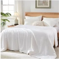 Elemuse Sommerbettdecke Kühldecke, Sommerdecke, Leicht Luxuriöse Selbstkühlende Decke, Füllung: 30% hochwertig Sojafaser und 70% Polyester, Sommer Weich Bambusfaser Wohndecke