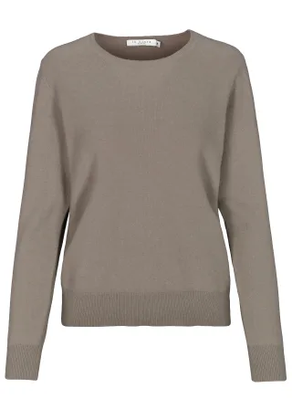 IN LINEA - NOS Rdh.-Pullover 745 taupe mel. - Gr. - 42