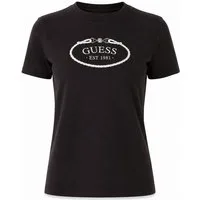 Guess Kurzarmshirt ROSALBA CN SS T-SHIRT - Kurzarmshirt mit Logodruck auf der Brust