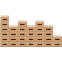 BigDean Schuhbox 30 Boxen mit Sichtfenster & Schublade Schuhe Spielzeug Werkzeug etc. (Set, 30 St., Schubkastenboxen), Bemalbar, Dekorierbar, Stapelbar