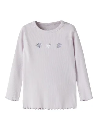 NAME IT - NMFDARI LS SLIM TOP Lavender Fog - Gr. - 128