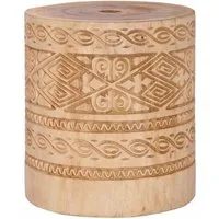 vidaXL Schirmhalter Sonnenschirmständer 28.05 kg Natur Massivholz Zylindrisch, 1 tlg.