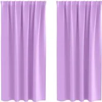 vidaXL Vorhang Verdunkelungs-Vorhänge mit Ringen 2 Stk. Lila 175 x 140 cm (2 St), Polyester