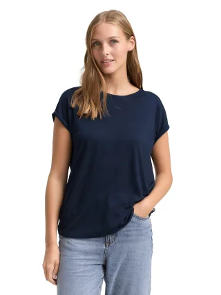 Denim Tom Tailor - Loose Fit T-Shirt sky captain blue - Gr. - XS