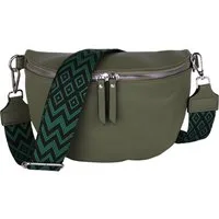 MIRROSI Bauchtasche Damen Taschen, Umhängetasche, Brusttasche, 26x18x9cm Veganes Leder (Schultertasche für jeden Anlass), Crossbody Bag, Bohemian gemusterten& verstellbaren Schulterriemen
