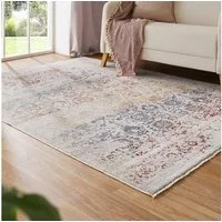 LUXOR living Teppich Rocco, rechteckig, Höhe: 11 mm, Vintage-Look, verschiedene Designs, mit Fransen, Wohnzimmer