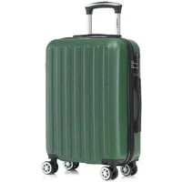 YONSLY Hartschalen-Trolley Reisekoffer, Rollkoffer Handgepäck,Zahlenschloss, 4 Rollen, Weichem Gummigriff Robuster ABS-Koffer für Langstreckenreisen