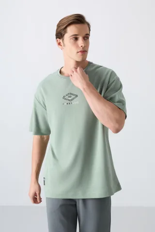 Oversized Baumwollmischung Logo-T-Shirt