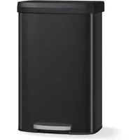 GarveeMore Mülleimer Edelstahl 80L mit Deckel, großer Tretmülleimer für Küche, rostfrei, mit Beutelring, Soft-Close Kunststoffdeckel, Griff hinten