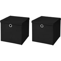 StickandShine Faltbox 2er SET 28 x 28 x 28 cm mit Deckel – perfekt für KALLAX - 19 Farben